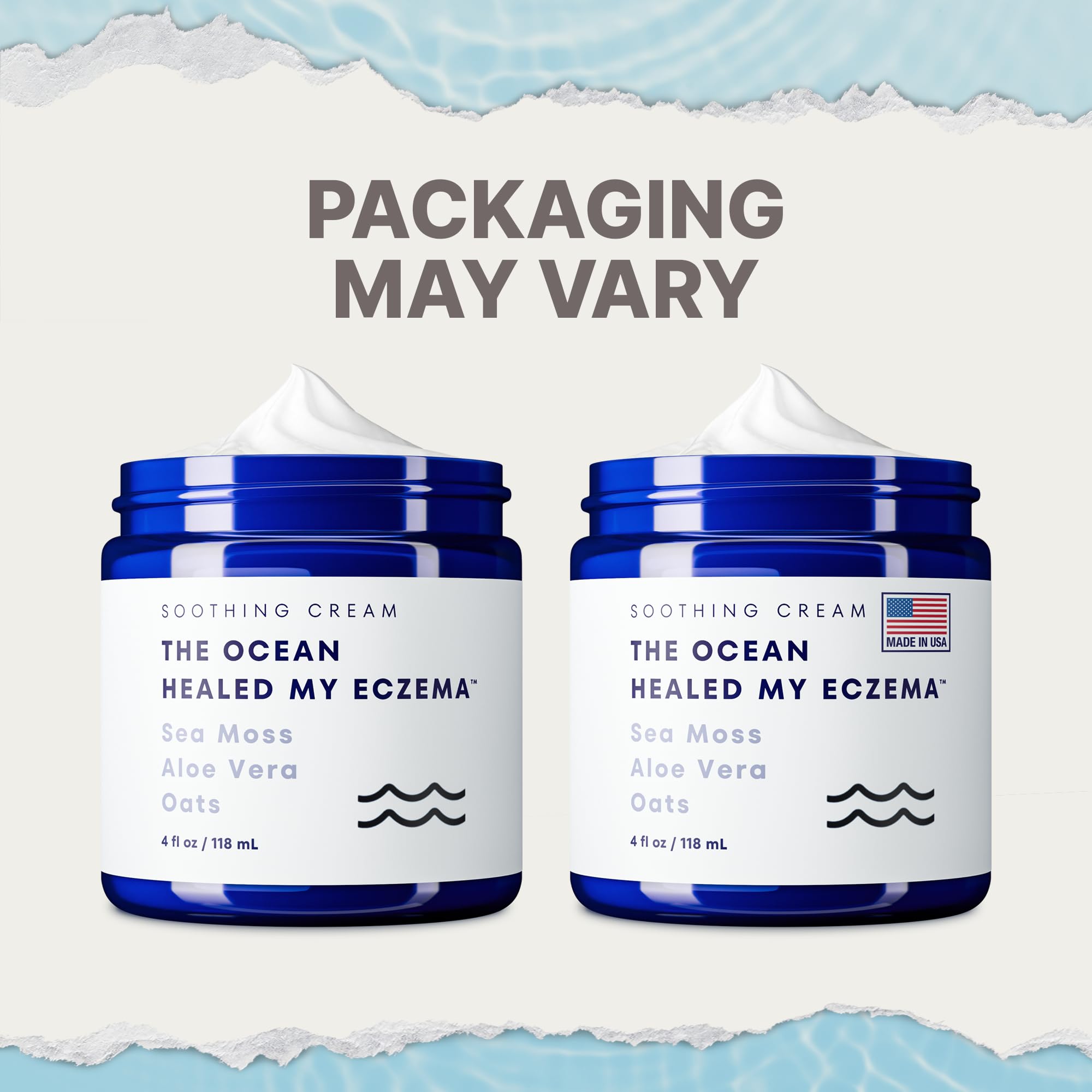 The Ocean Healed My Eczema – Ingrédients à base d’algues marines pour hydrater et protéger la peau.
