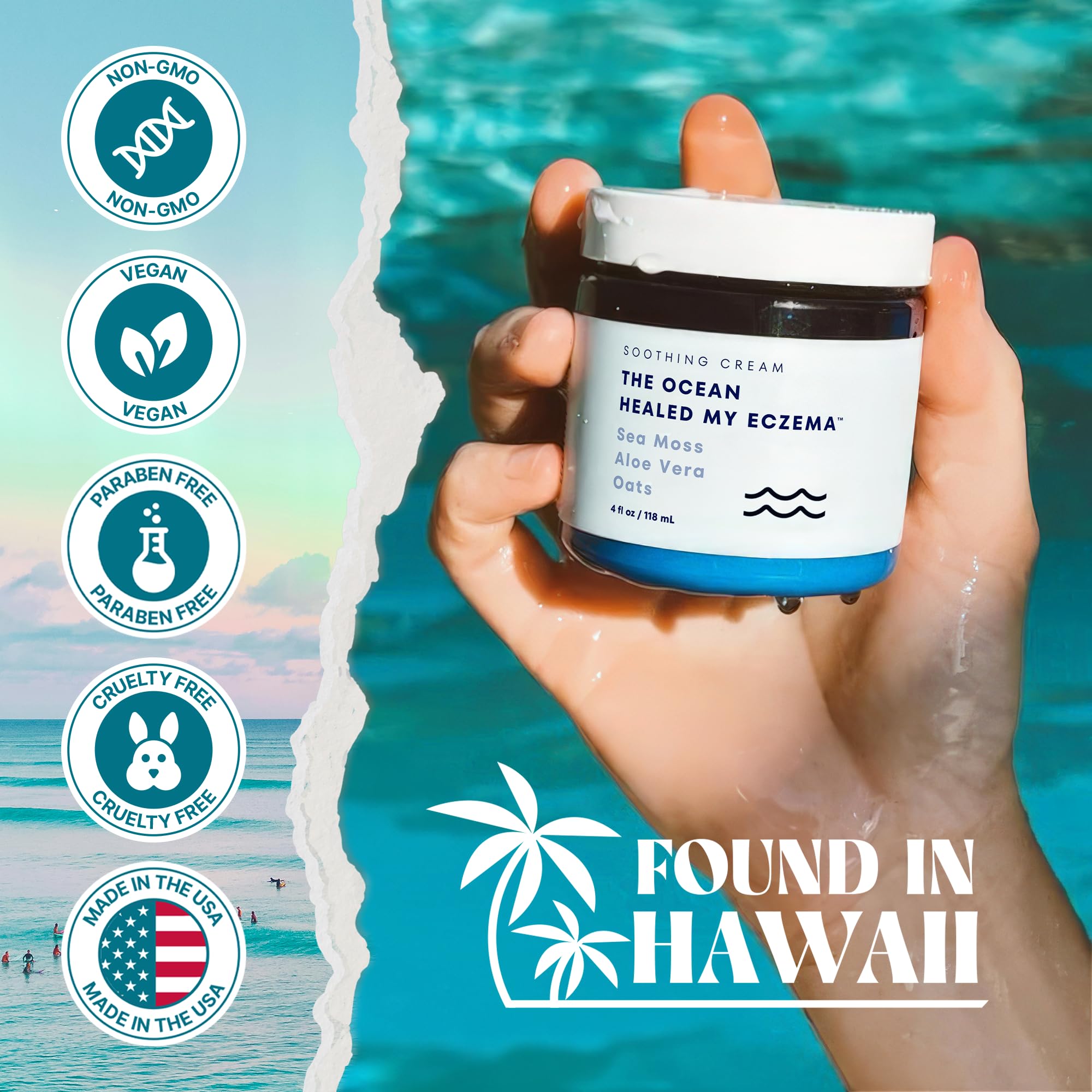 The Ocean Healed My Eczema – Fabriqué aux États‑Unis avec des ingrédients purs.