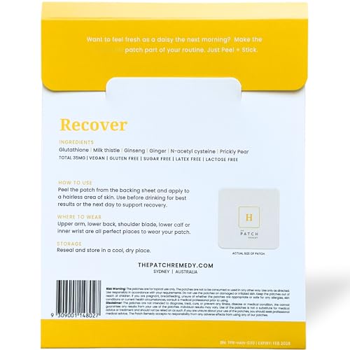The Patch Remedy Recover Patch sur le bras, option discrète et portable.