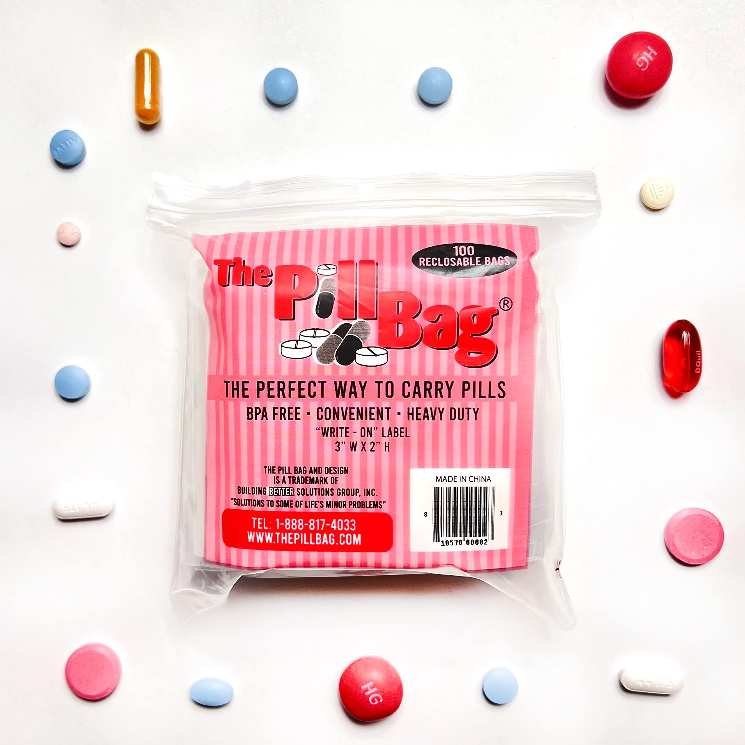 The Pill Bag étui-pilules compact pour voyage et utilisation quotidienne.