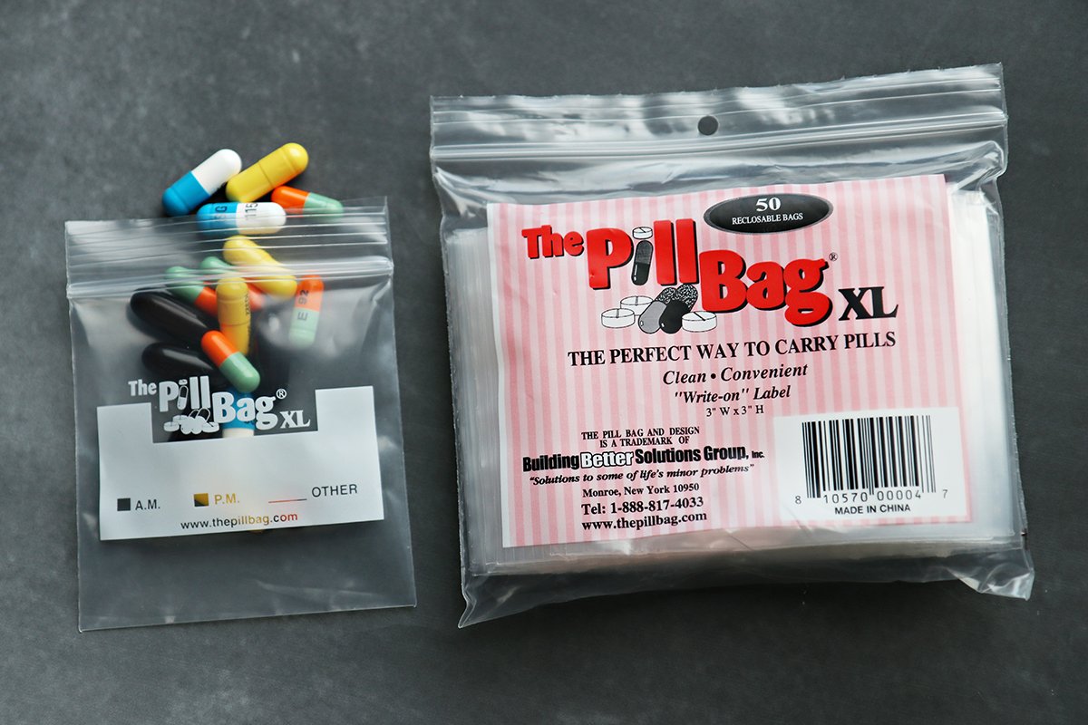 The Pill Bag - fermeture étanche assure la sécurité et la propreté des contenus.