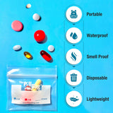 The Pill Bag fermeture-zippee facilite l'accès rapide aux pilules.