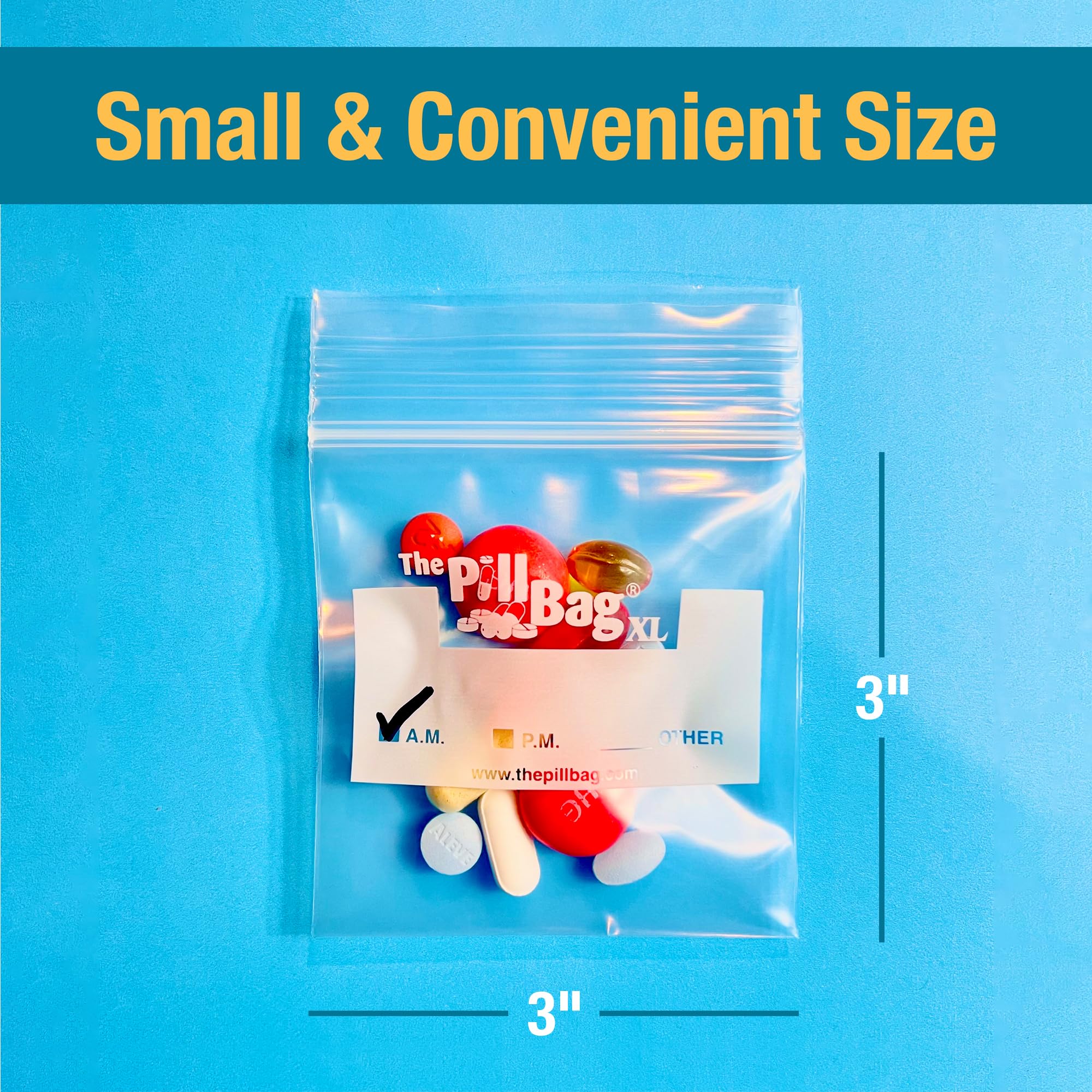 The Pill Bag sachets résistants à l’humidité pour pilules et vitamines
