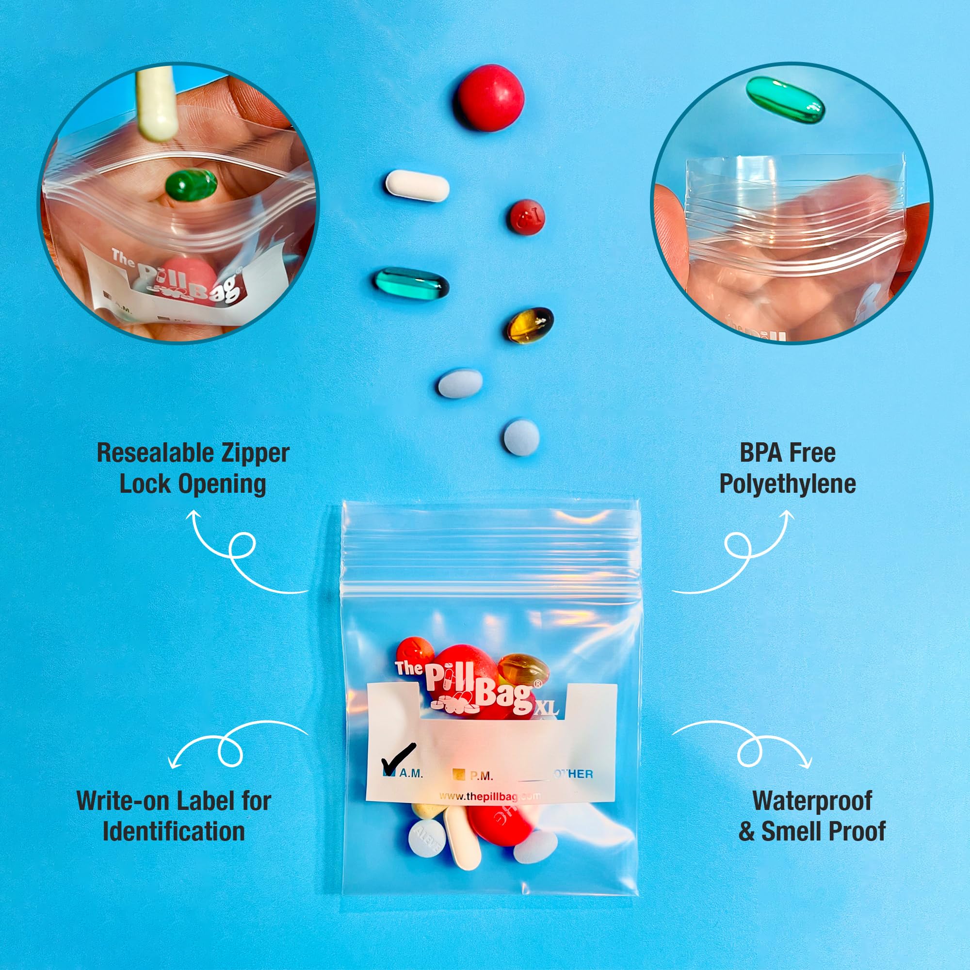 The Pill Bag trousse de voyage compacte pour pilules