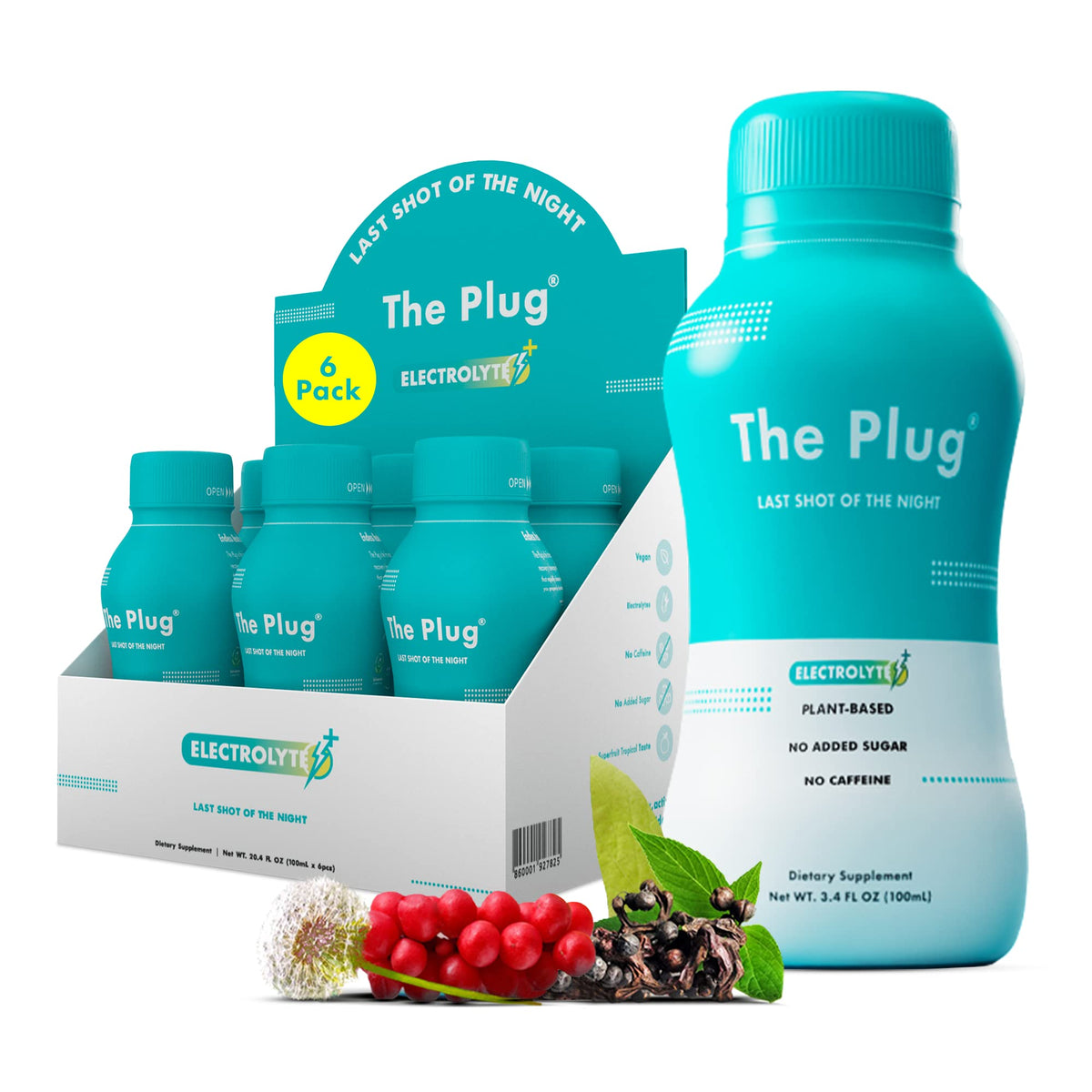 The Plug Detox Foie – Bouteille avec étiquette, énergie naturelle au réveil.