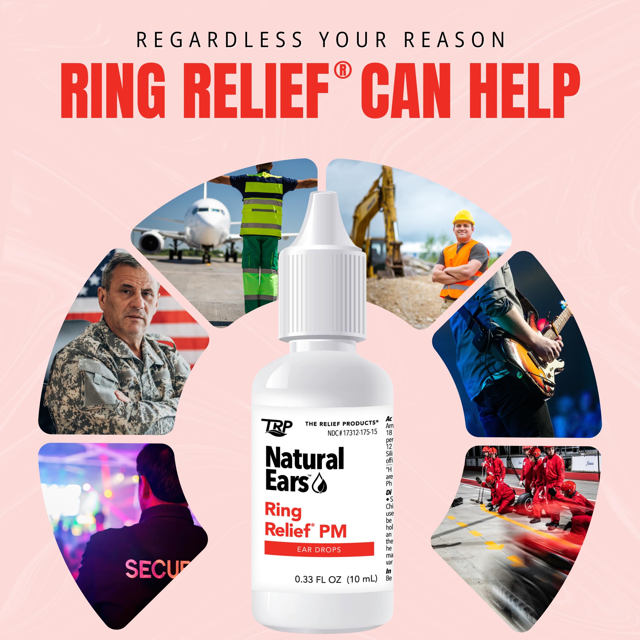 THE Relief Products Ring Relief PM, flacon compact idéal pour voyager ou en sac de nuit.