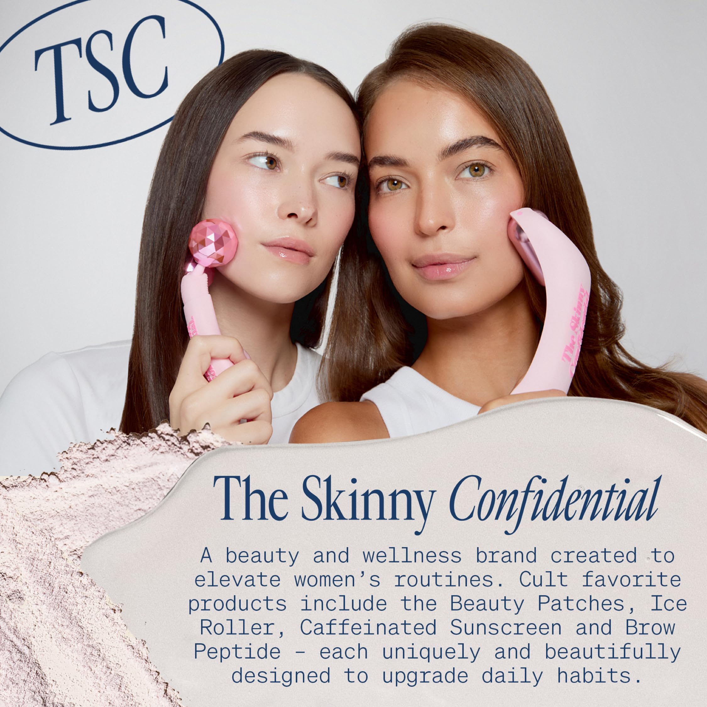 Patch The Skinny Confidential utilisés en fin de routine nocturne pour une peau confortable.