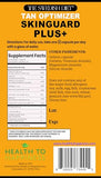 Tableau nutritionnel SkinGuard Plus+ montrant vitamines et minéraux essentiels