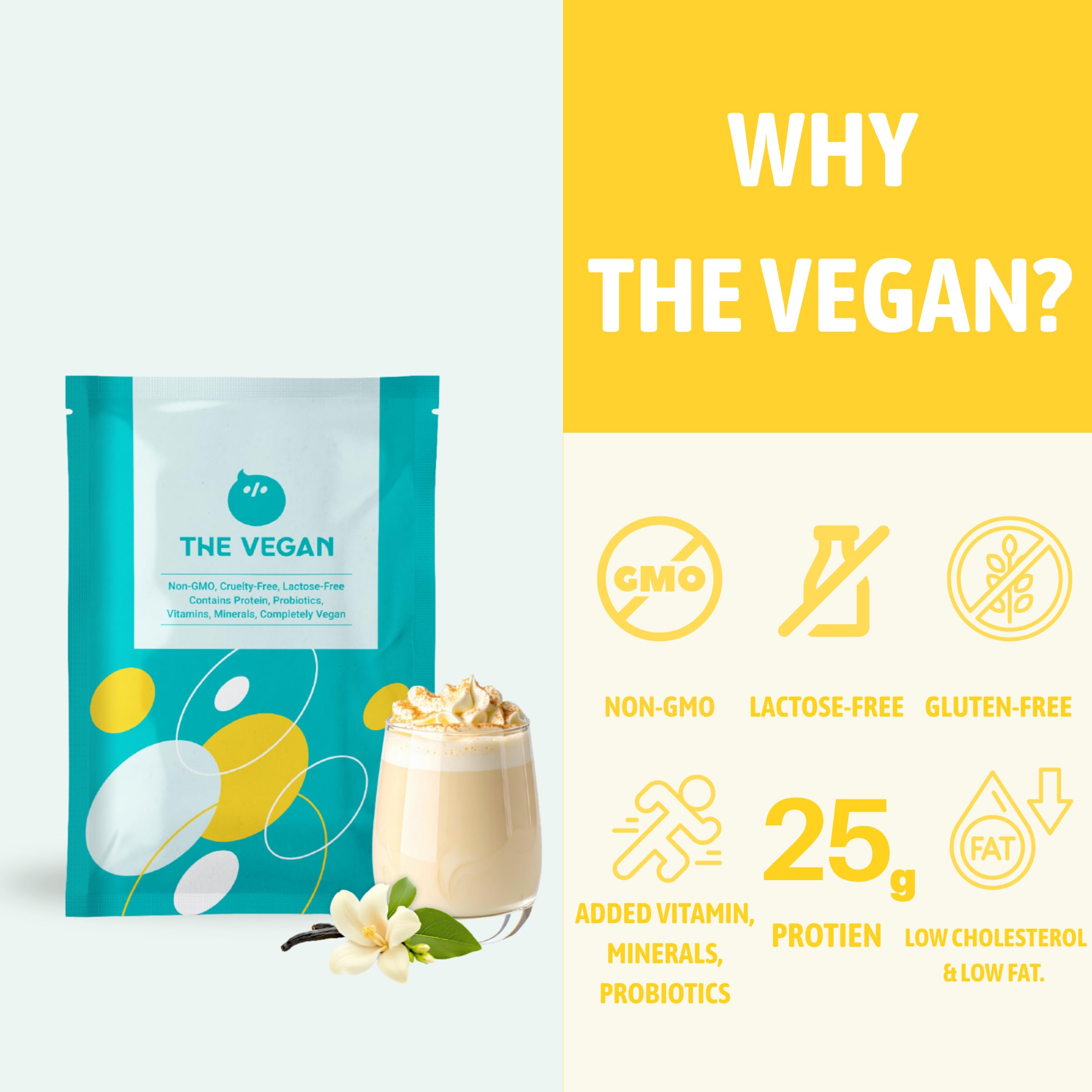 THE VEGAN Protéine vanille, digestion douce grâce à l’isolat de soja