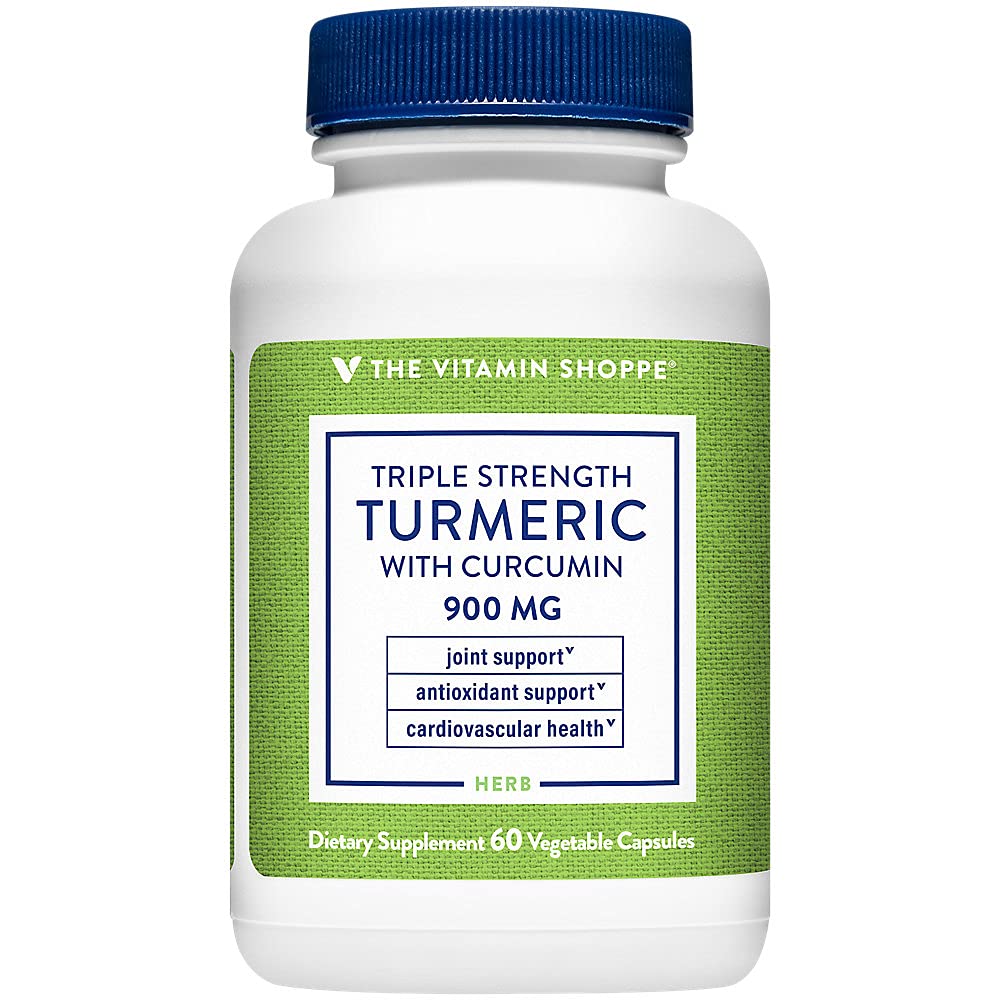 The Vitamin Shoppe Turmeric Curcumin 900MG – bouteille prête pour le soutien articulaire potentiel