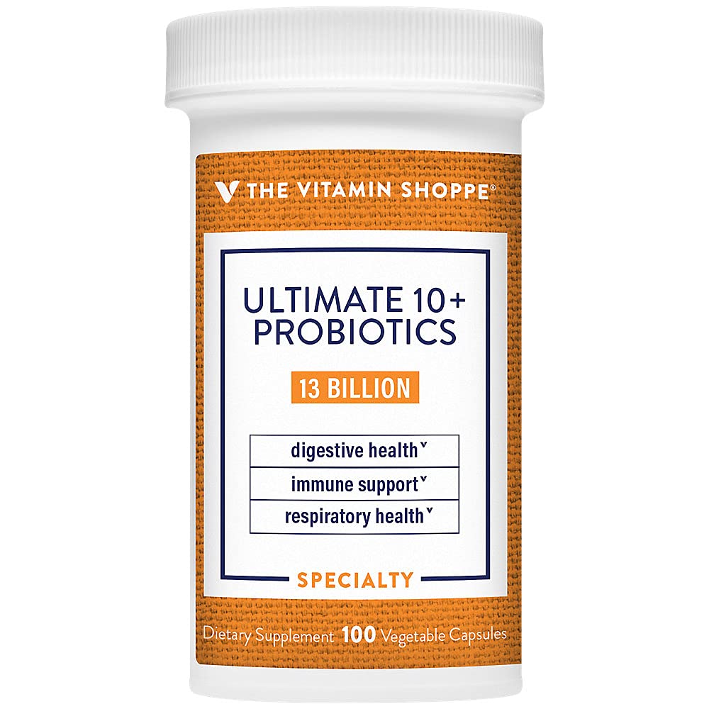 Le The Vitamin Shoppe Ultimate Probiotics, bouteille-pour, soutient l'équilibre digestif au quotidien.