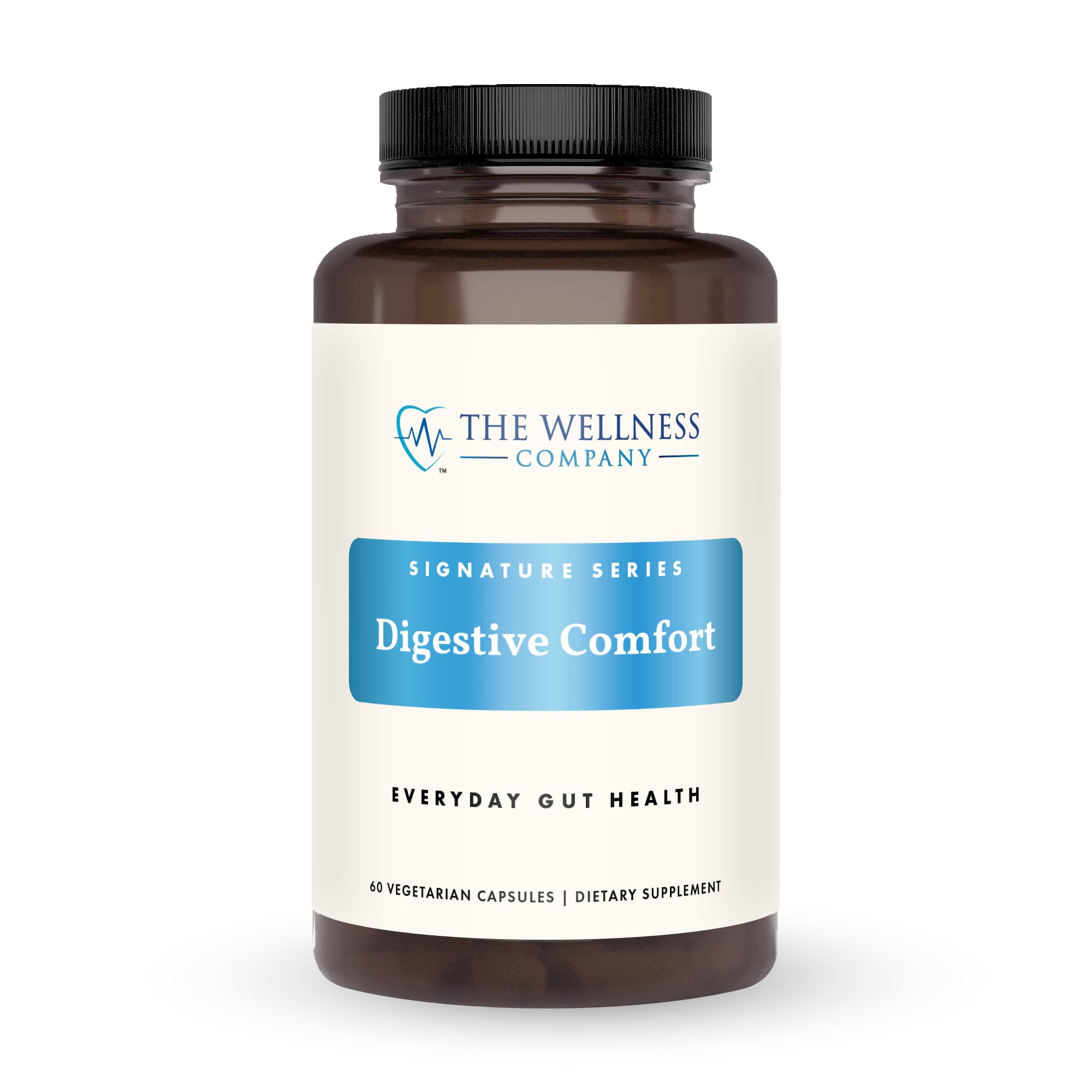 The Wellness Company Digestive Comfort – bouteille de 60 gélules pour le soutien digestif.