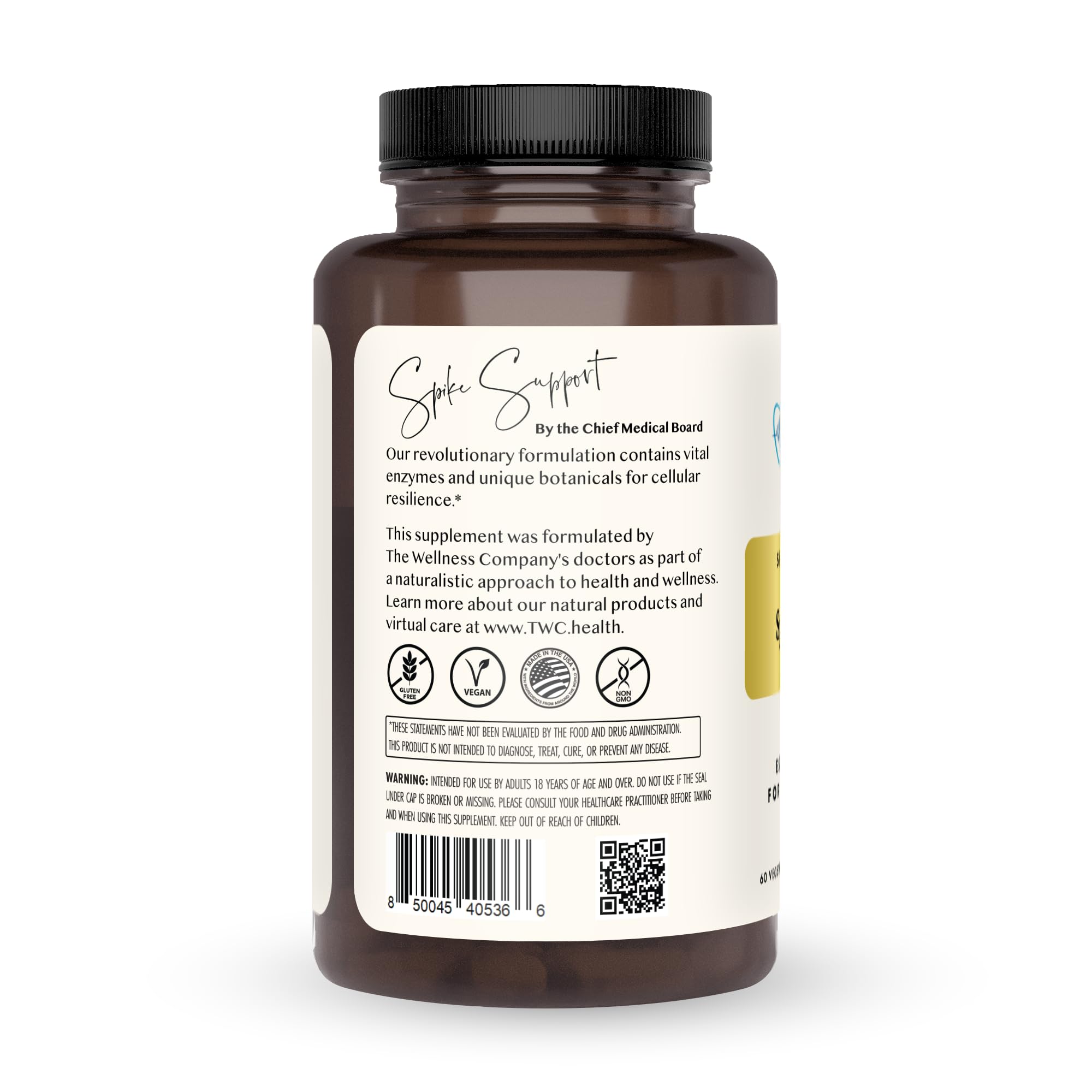 The Wellness Company Spike Support: capsules faciles à avaler favorisant une routine saine