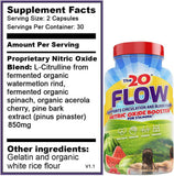 The20 Flow – capsules nitrique, favorisent concentration et endurance potentielle.