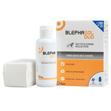 Blephasol Duo — bouteille 100 ml prête à l’emploi pour le nettoyage quotidien des paupières.
