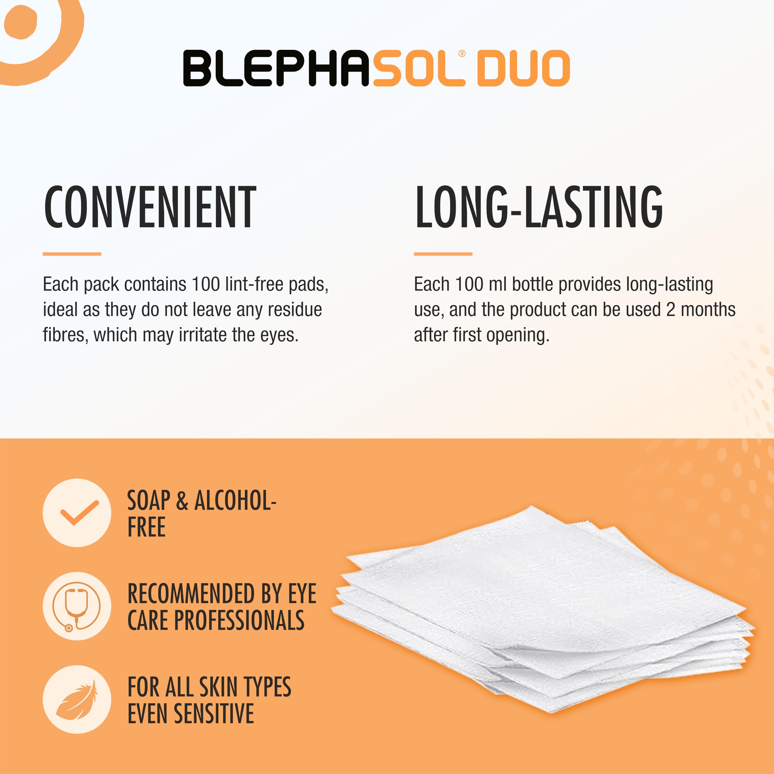 Blephasol Duo — produit testé par dermatologues et ophtalmologues pour un usage sécurisé.