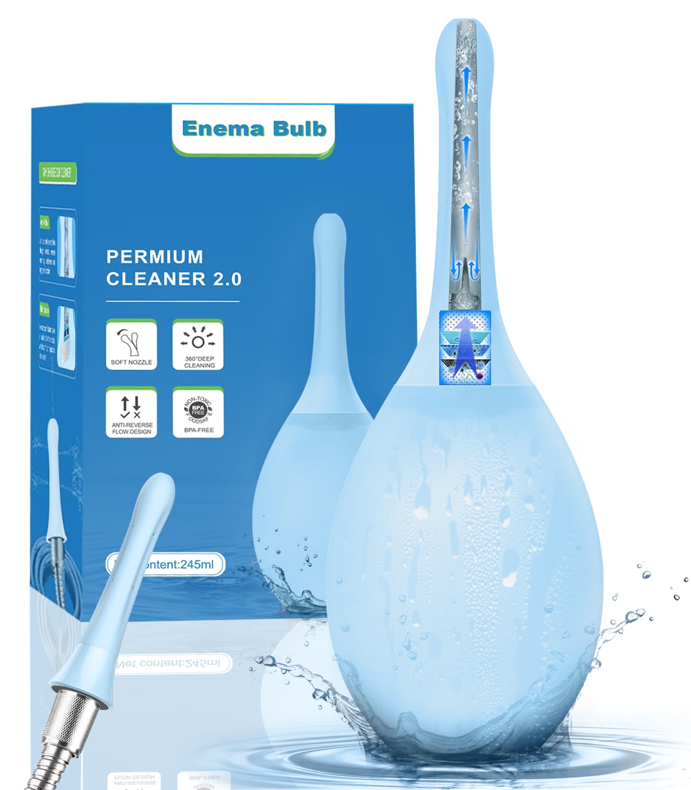 TheClover Douche Anal: connexion universelle facilitant le rinçage sous la douche.