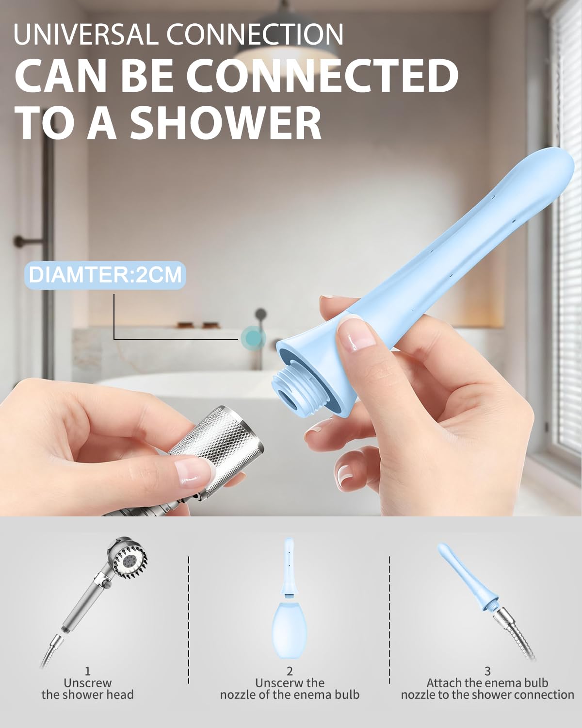 TheClover Douche Anal: filtre intégré réduit les particules visibles.