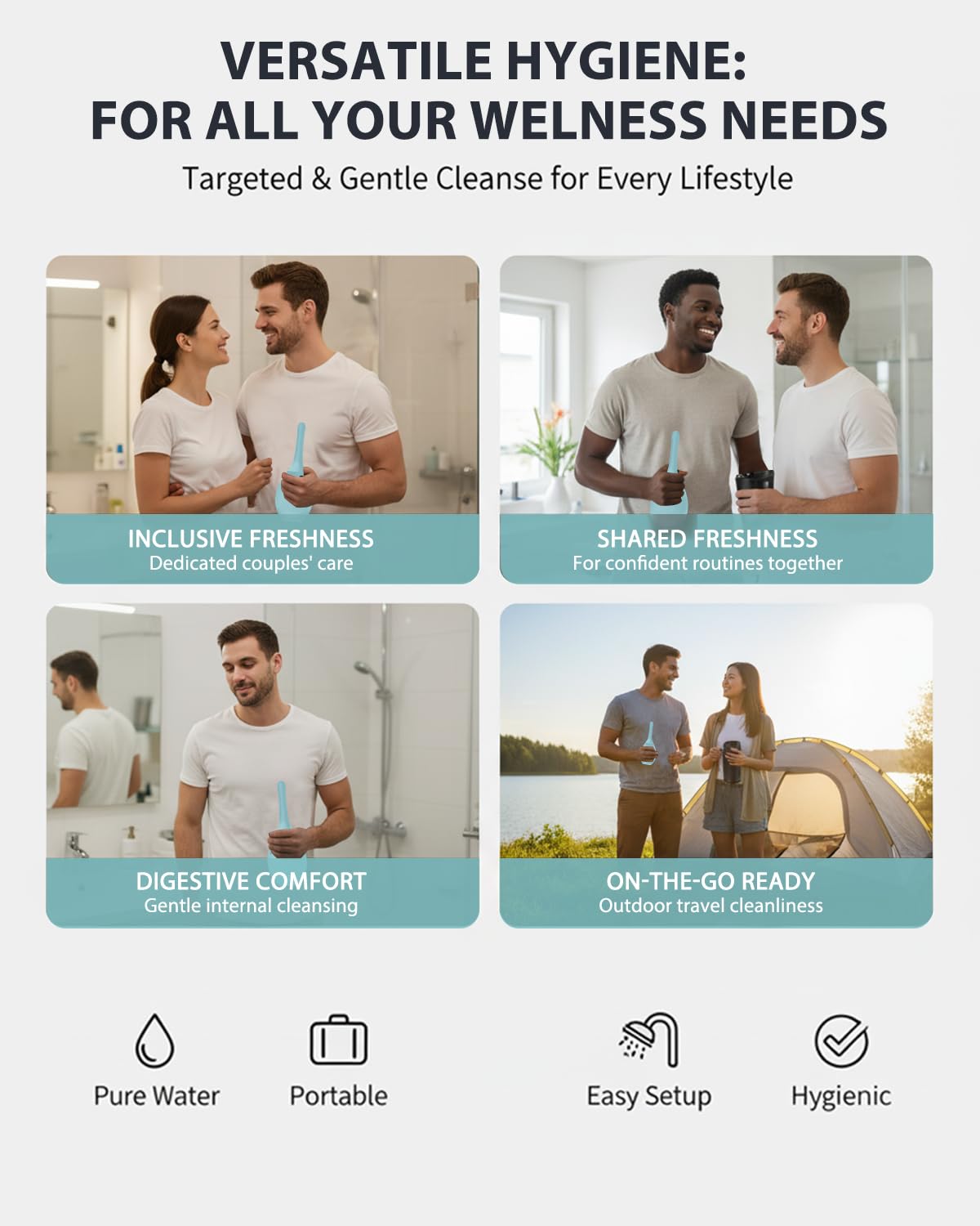 Version voyage compacte idéale pour l'hygiène en déplacement