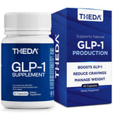 THEDA GLP-1: bouteille de capsules visibles soutenant potentiellement la satiété naturelle.