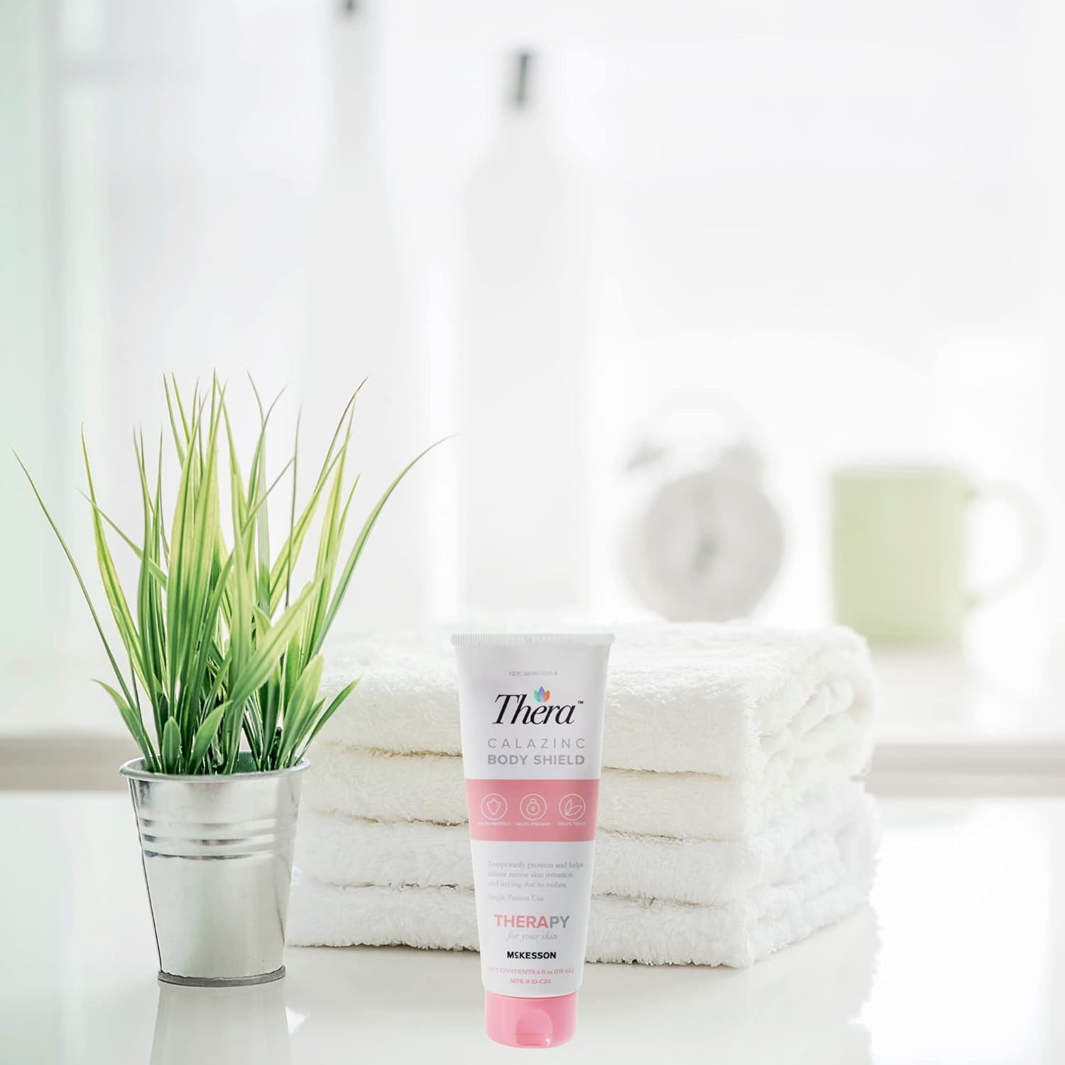Thera Calazinc Body Shield, emballage pratique avec bouchon à charnière.