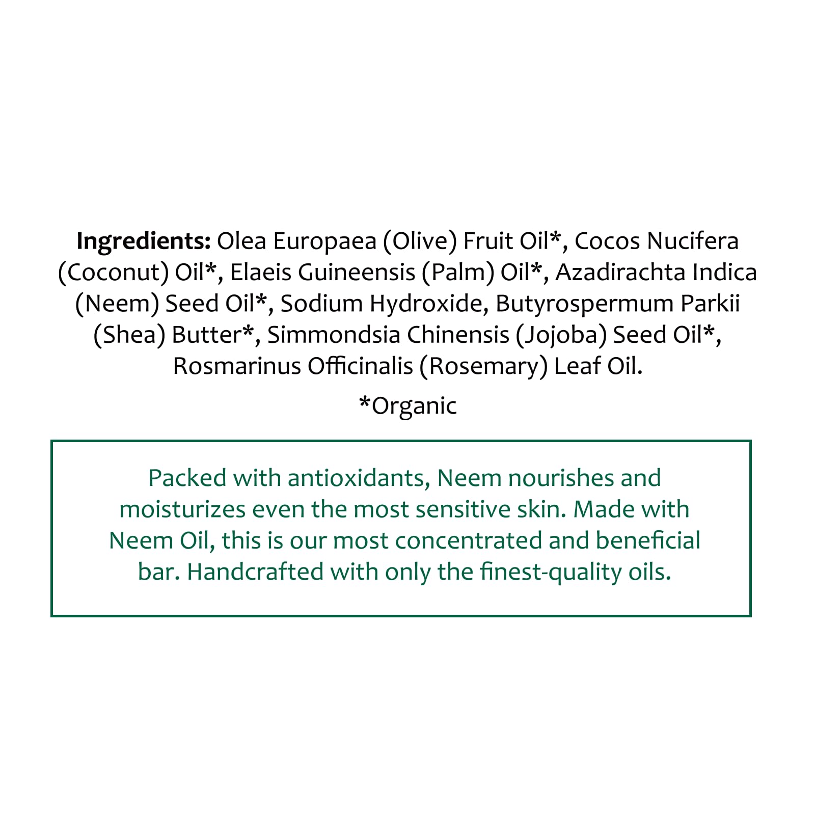 Thera Neem huiles organiques olive coco jojoba nourrissent en douceur