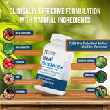 Therabotanics Prostate Plus – fiche ingrédients montrant bêta-sitostérol et zinc.