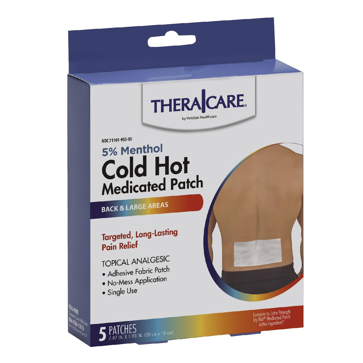 Patch TheraCare dans sa boîte, prêt à l'emploi et pratique.