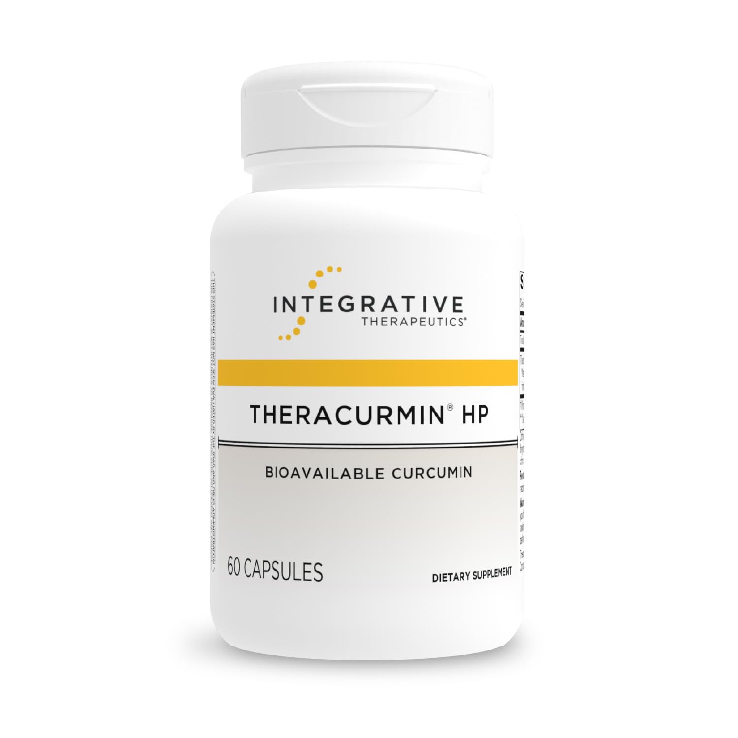 Theracurmin HP bouteille-60-capsules: soutien potentiel cœur et récupération musculaire.