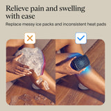TheraGun RecoveryTherm Cube avec sangles ajustables.