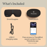 TheraGun SmartGoggles léger et confortable, compagnon de voyage.