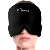 TheraICE Bonnet migraine en action offrant un refroidissement ciblé pour le visage et les tempes.