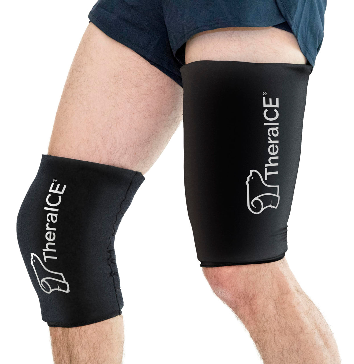 TheraICE genou bande-glace-360: soutien compressif et refroidissement pratique pour le genou.