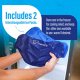 TheraICE support lombaire réglable pour un ajustement personnalisé.
