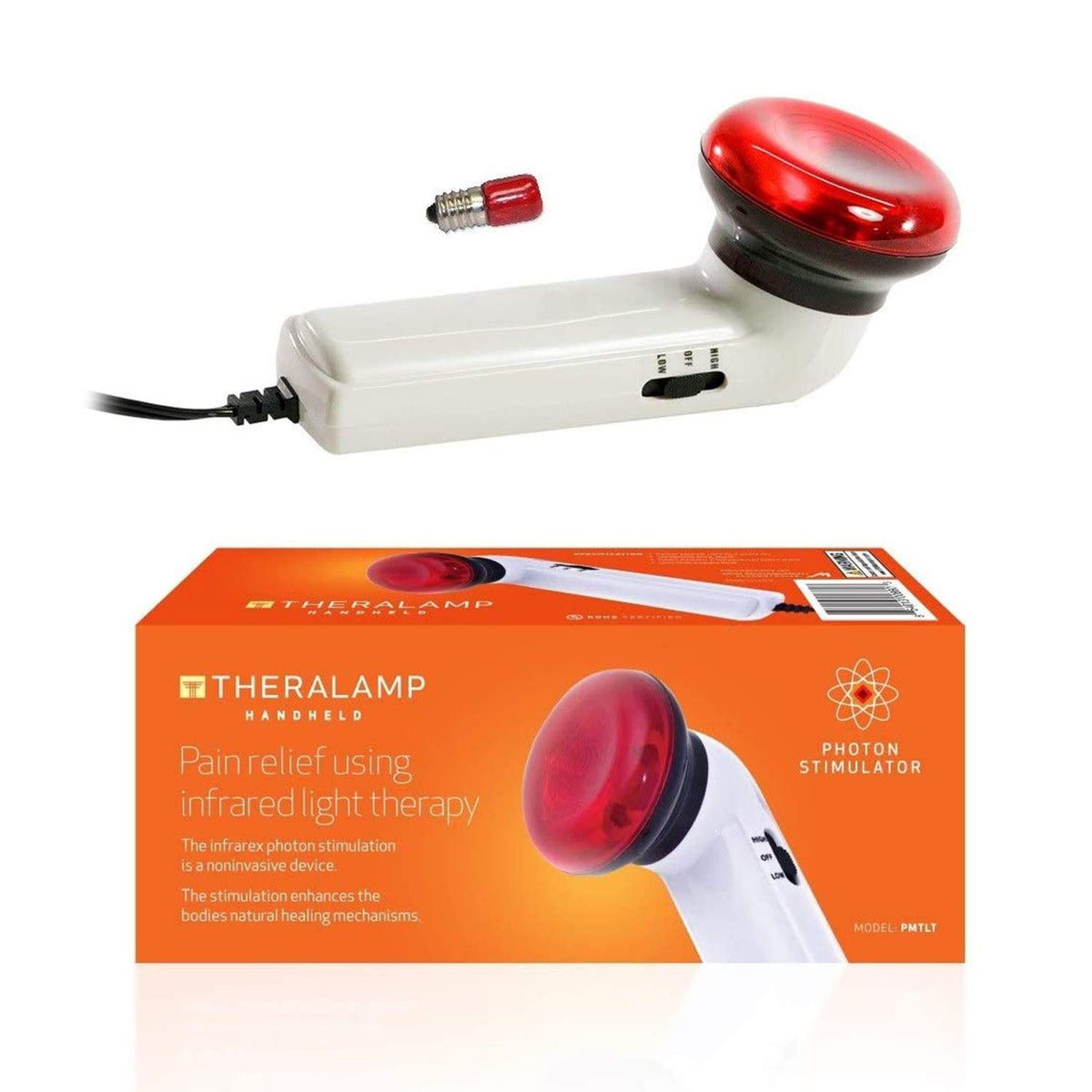 TheraLamp, bâton lumière rouge en action pour détente musculaire et circulation