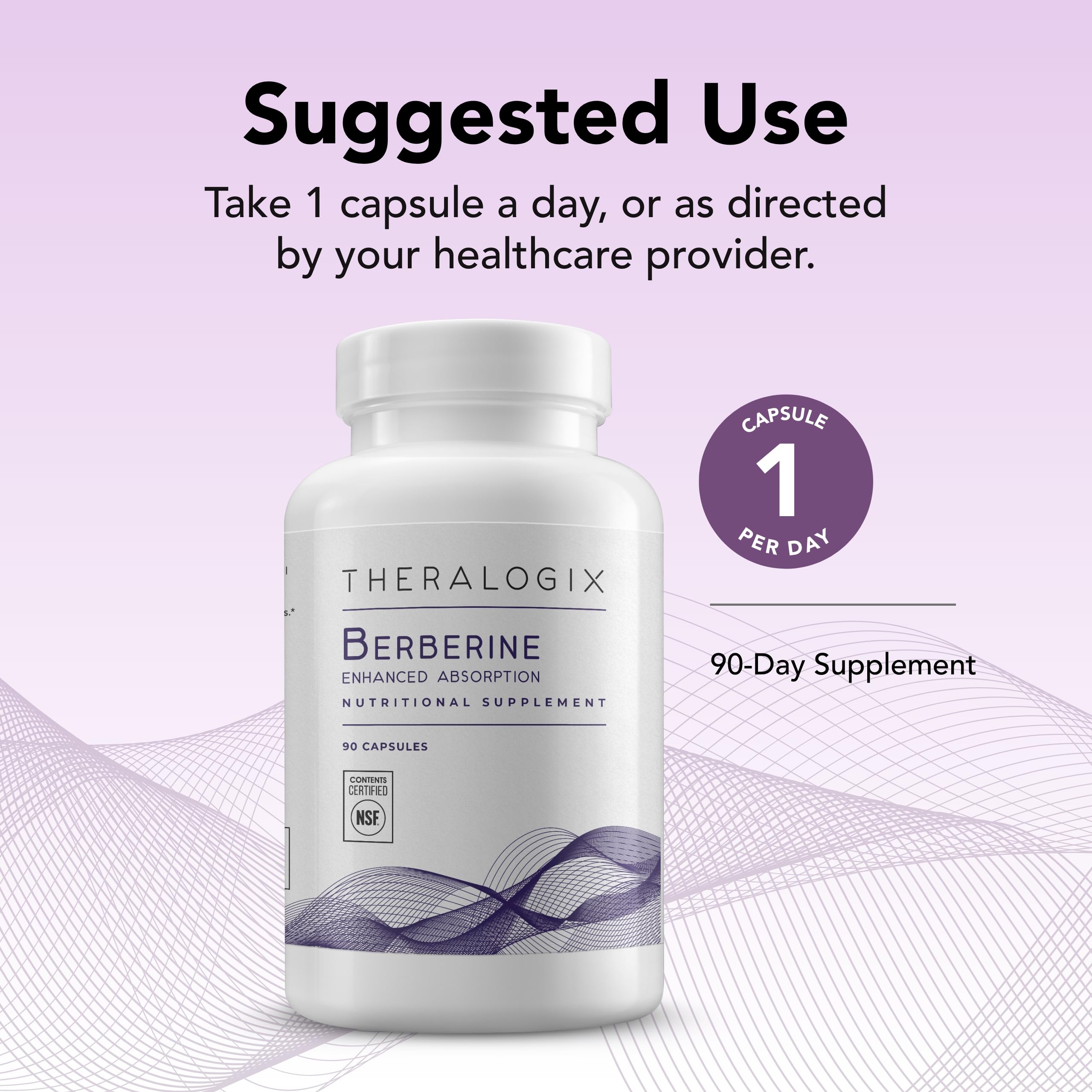Emballage Theralogix Berberine dans sa boîte, design clair et pratique.