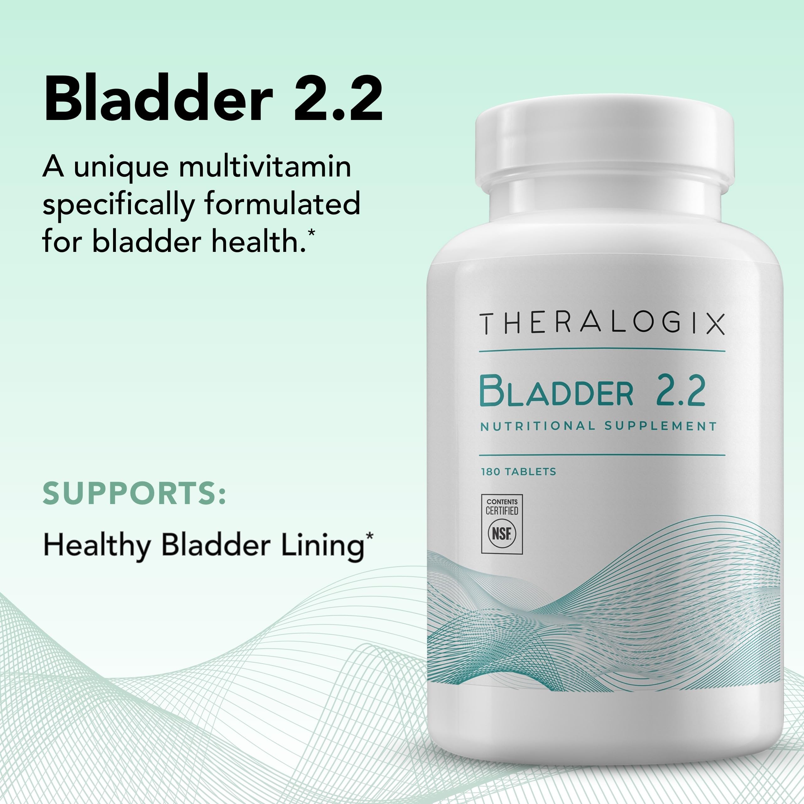 Fiche nutrition indiquant dosages fondés sur la recherche pour Bladder 2.2.