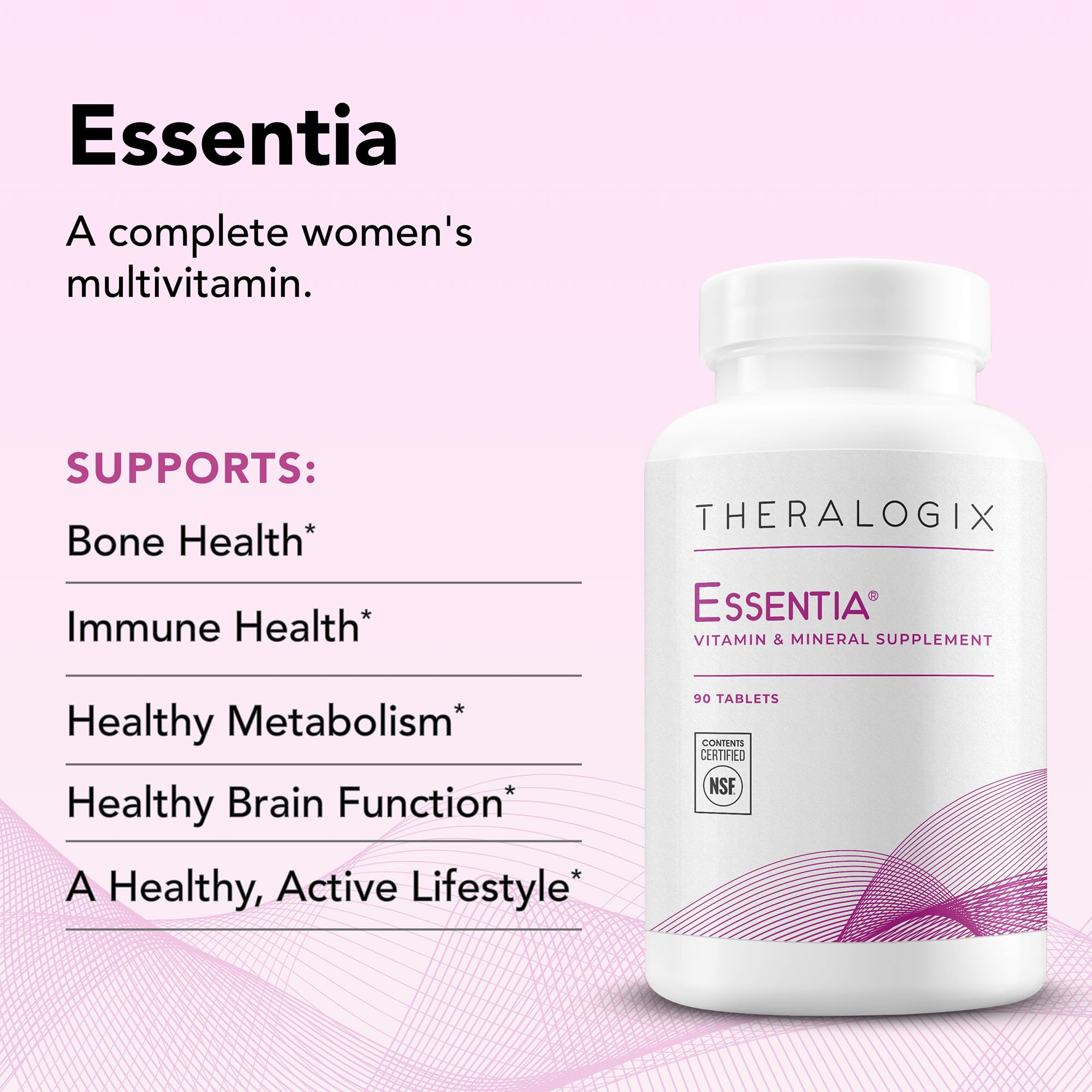 Theralogix Essentia, tablettes femmes, soutien immunitaire potentiel.