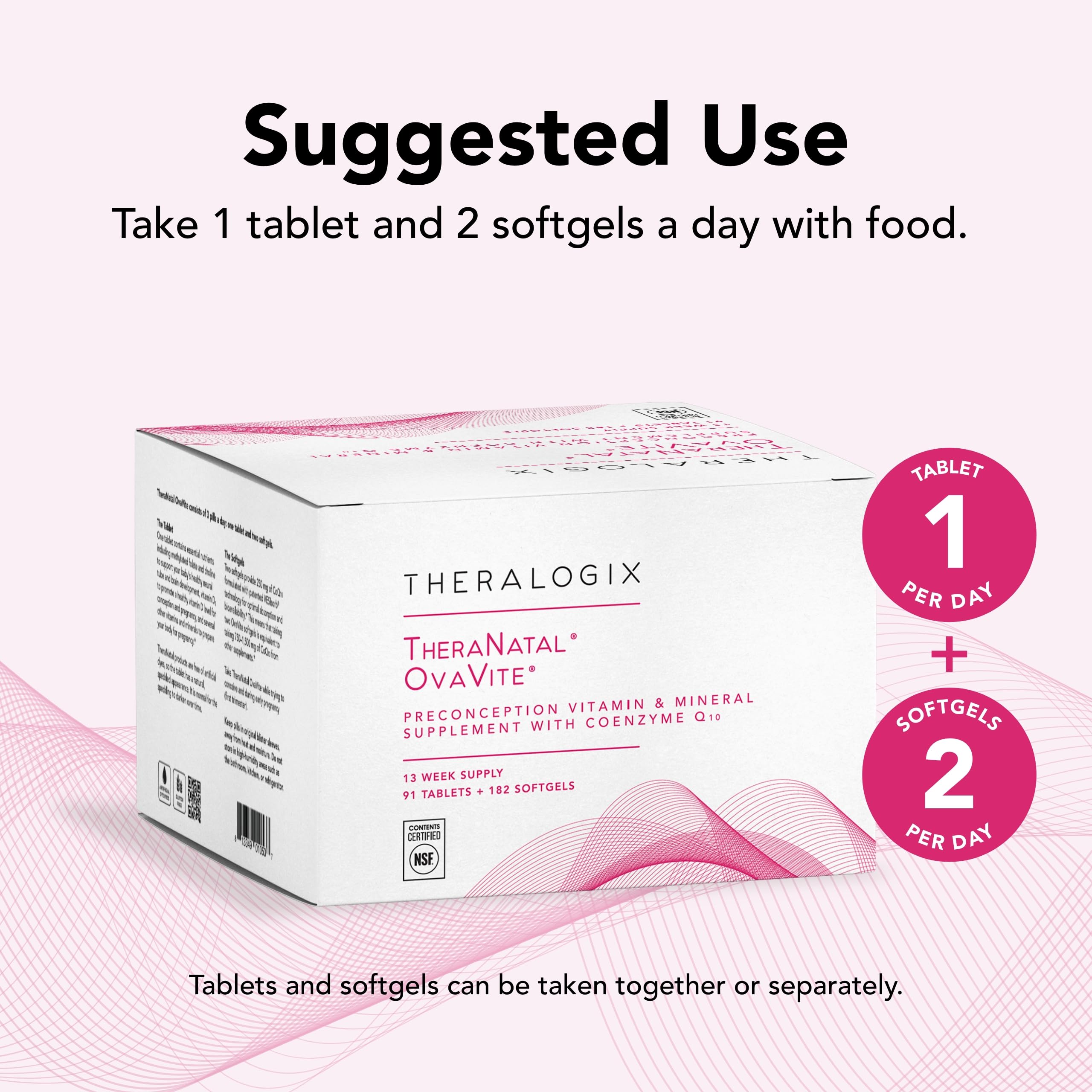 Theralogix OvaVite etiquette NSF, gage de pureté et traçabilité