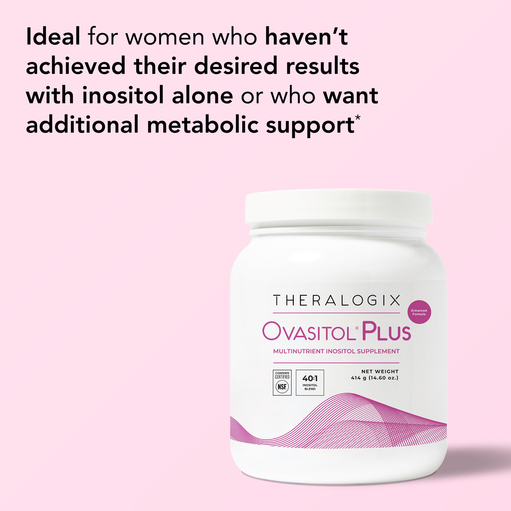 Theralogix Ovasitol Plus – tableau métabolique illustrant les liens nutriments-métabolisme
