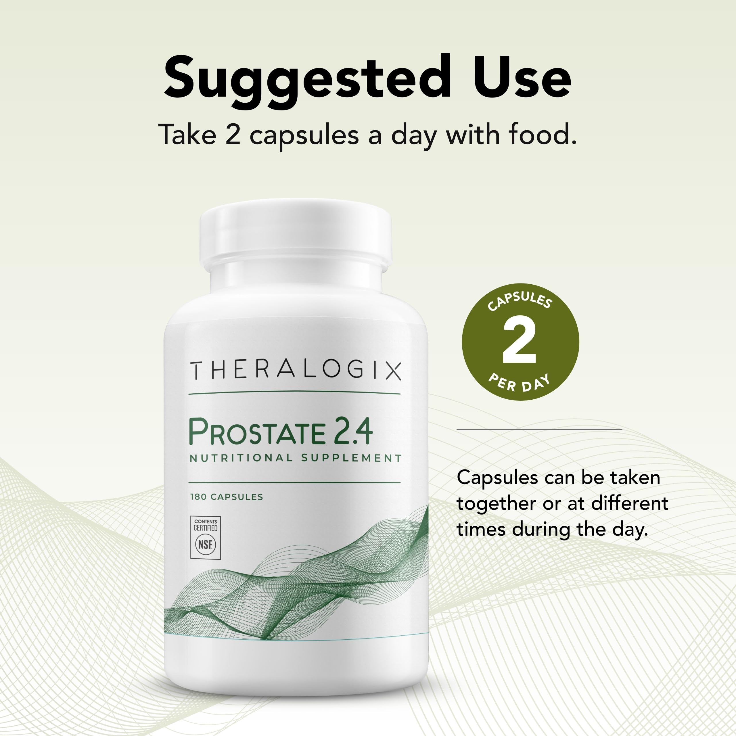 Theralogix Prostate 2.4: certification NSF garantissant pureté et qualité.