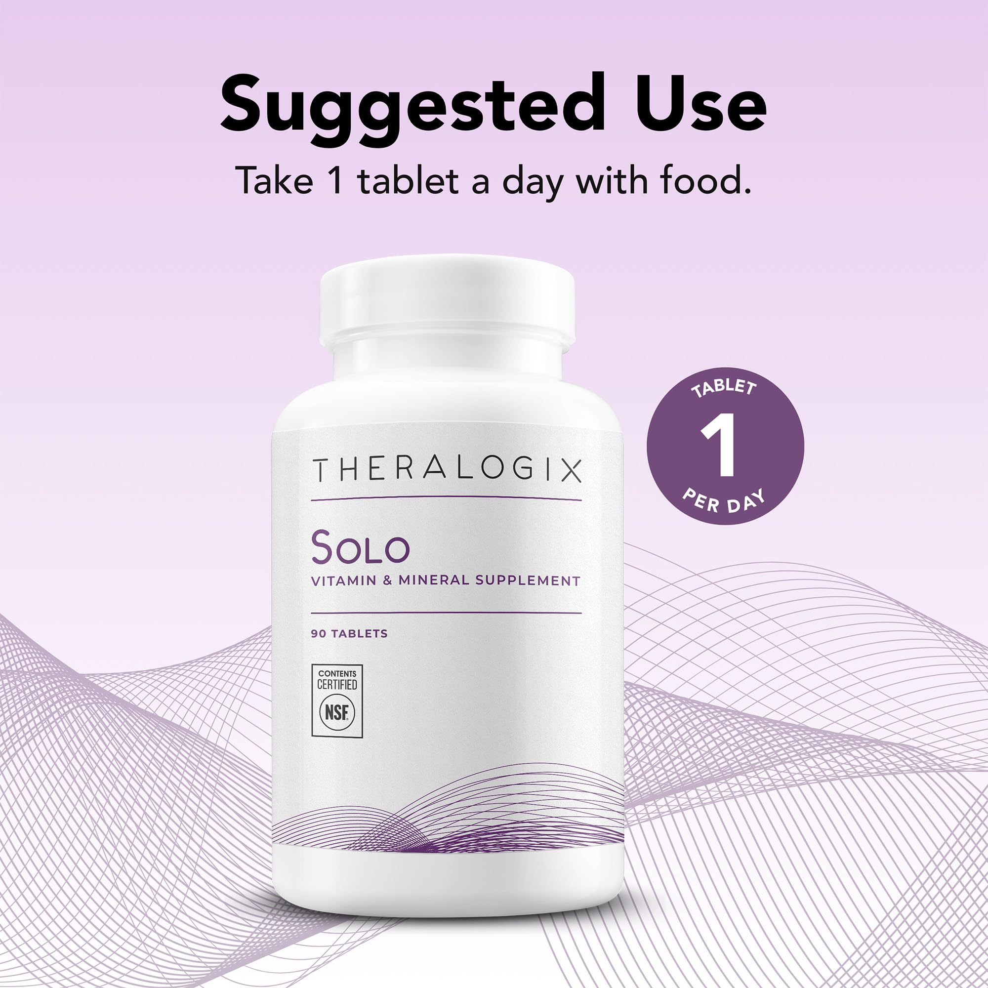 Antioxydants naturels Theralogix Solo avec vitamine C et E.
