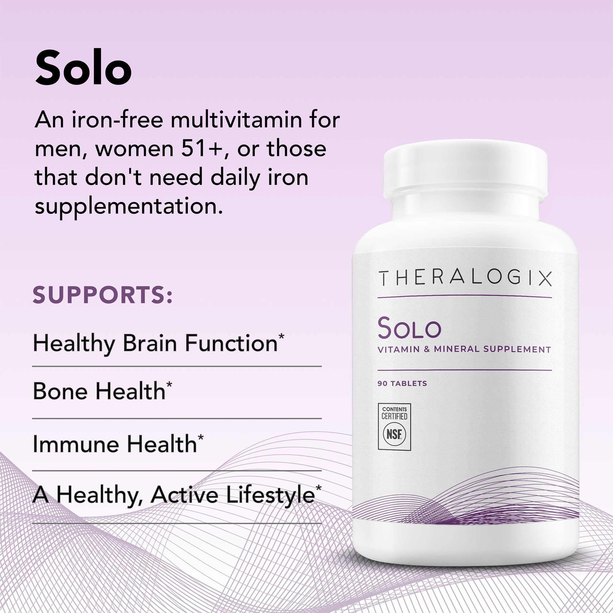 Tablettes Theralogix Solo pour un soutien nutritionnel au quotidien.