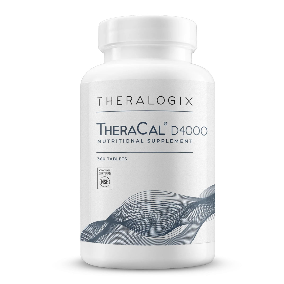 TheraCal D4000 Theralogix: bouteille montrant les comprimés pour la santé osseuse.