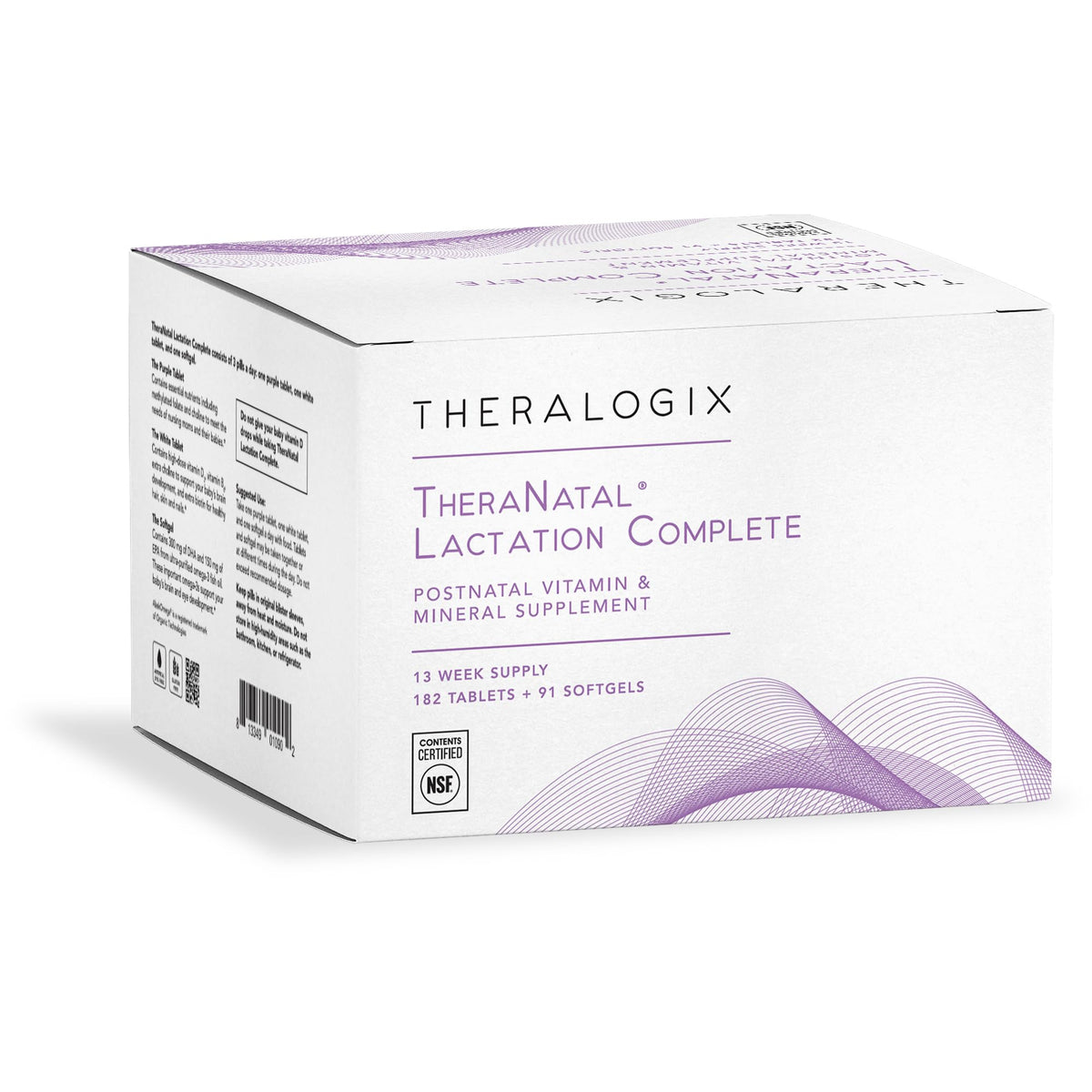 Theralogix TheraNatal – bouteille de comprimés, soutien nutritionnel quotidien pour maman allaitante.
