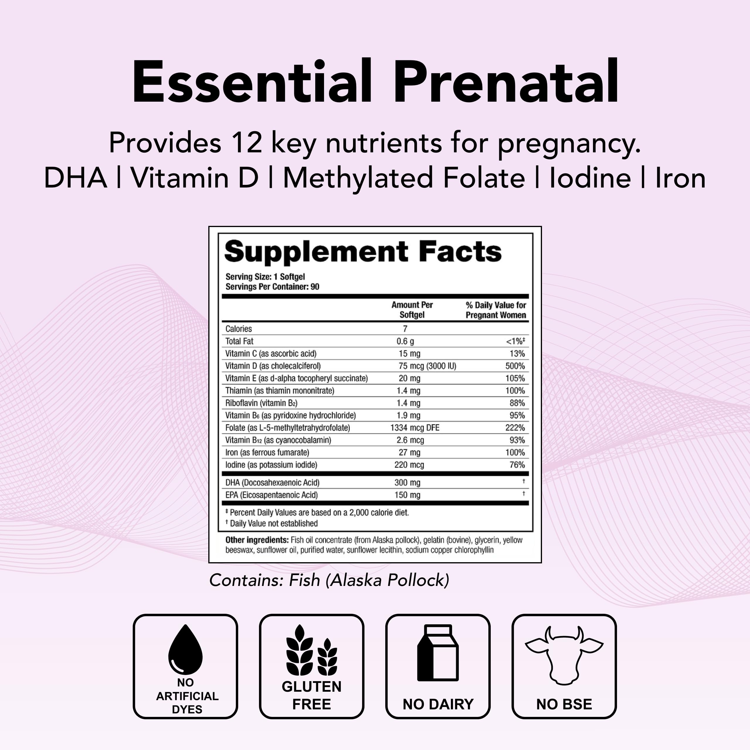 Theralogix TheraNatal One, DHA et D3 inclus dans la formule pour des nutriments essentiels pendant la grossesse.