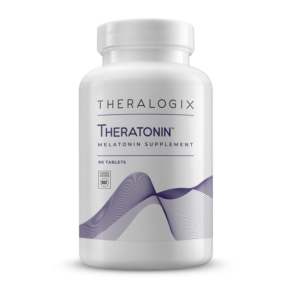 Theratonin de Theralogix en bouteille framboise, soutien potentiel au sommeil nocturne.