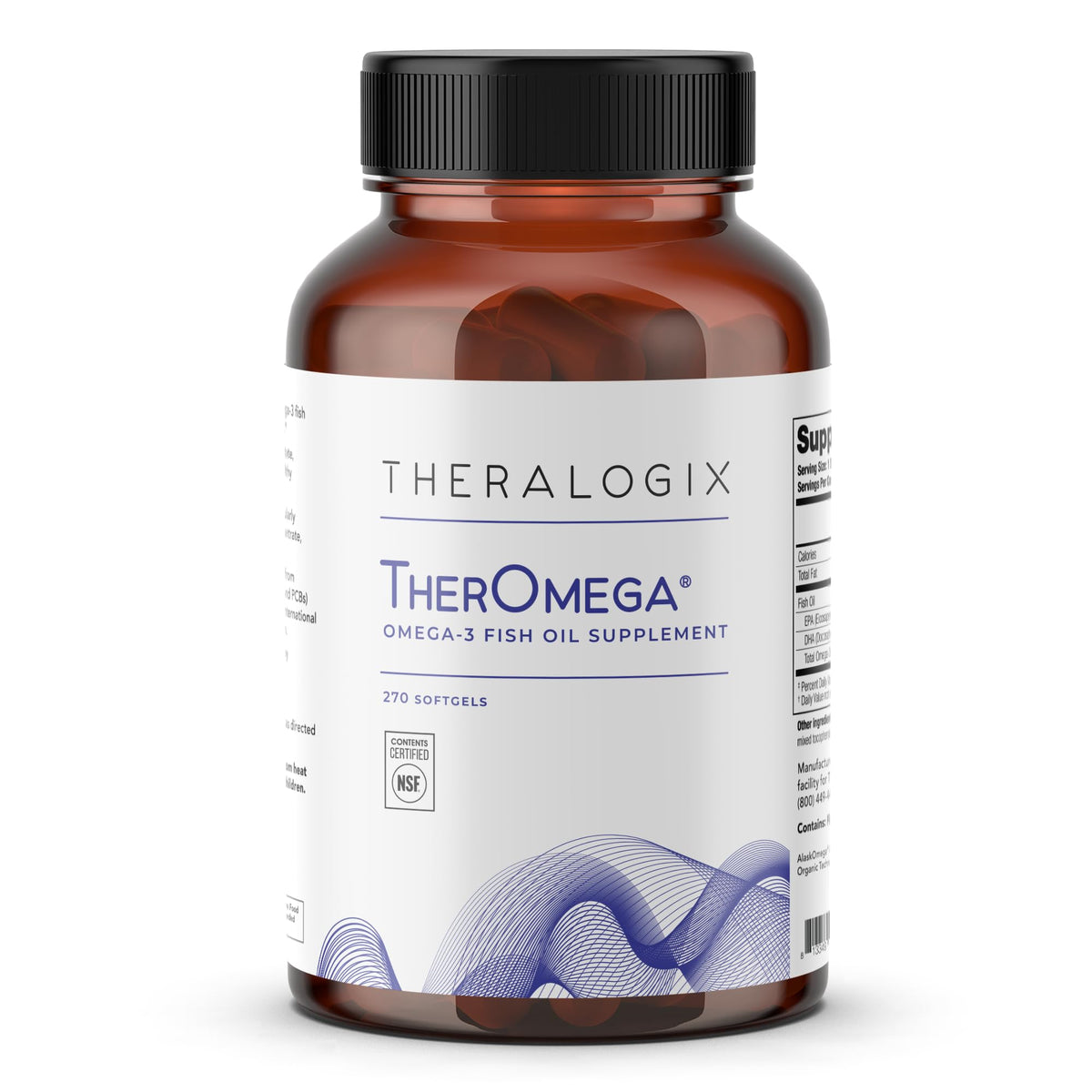 Theralogix TherOmega: bouteille oméga-3 pour le cœur et le cerveau.