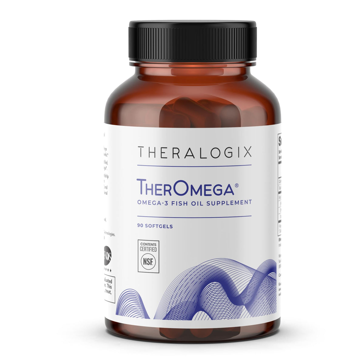 Theralogix TherOmega: bouteille de gelules molles, soutien potentiel à la santé générale.