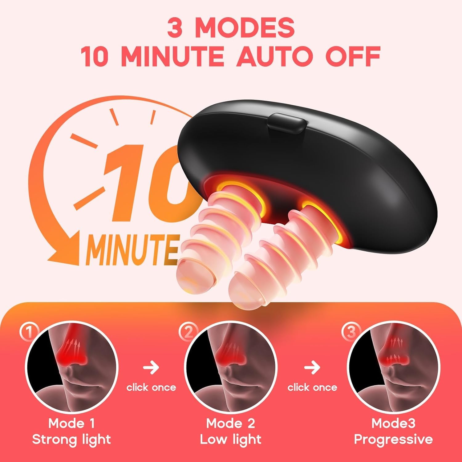 Thérapie lumière rouge pour nez : nettoyage facile avec chiffon doux ou alcool médical.